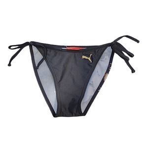 Puma Women's Black Tie Side Bikini Bottom Size Small